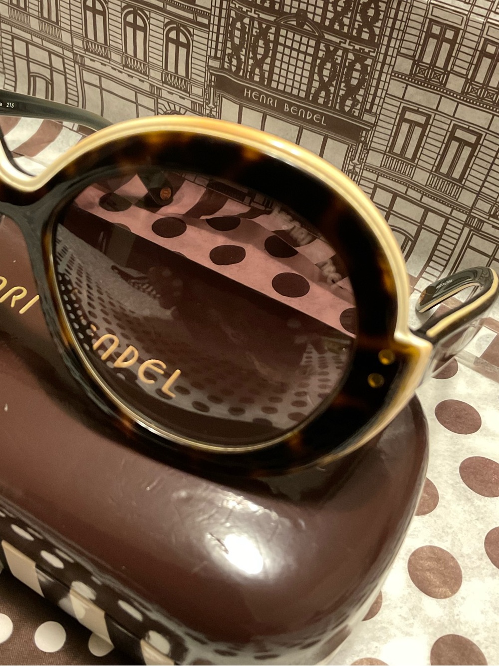 Henri Bendel Edie Sunglasses HB5195 Round Mod Tortoise with Case & Bag - Picture 3 of 16